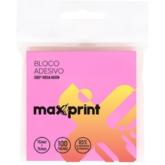 Bloco Autoadesivo 360 Graus 76x76mm 100fls Pink - Maxprint