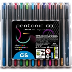 Caneta Gel Cis Pentonic 12 Cores - Sertic