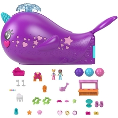 Polly Pocket Micro Barco Baleia Cintilante - Mattel - comprar online