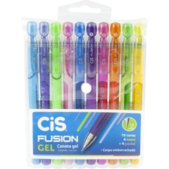 Caneta Gel Cis Fusion Gel 10 Cores - Sertic