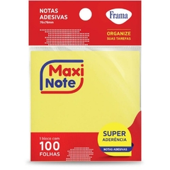 Bloco Autoadesivo 76x76mm Maxi Amarelo 100fls Frama