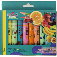 Caneta Marca Texto Bebold Fruits com 10 Cheirinhos Newpen