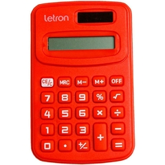 Calculadora de Bolso 8 Dígitos Vermelha c/Bateria - Leonora