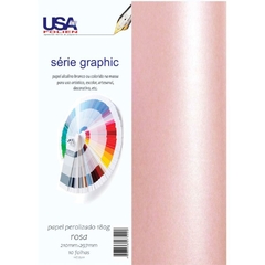 Papel A4 Perolado Color Graphics 180 g Rosa - Usa Folien