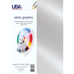 Papel A4 Perolado Color Graphics 180 g Pérola 10fls