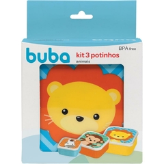 Pote Plástico Kit com 3 Potes Animais - Buba - Riscom - Comércio Online