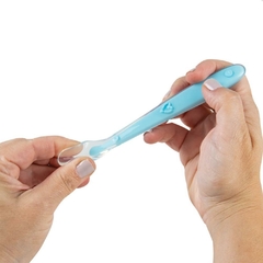 Colher para Bebê Baby Azul Silicone Anatômica - Buba na internet