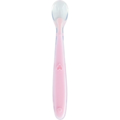 Colher Infantil Baby Rosa Silicone Anatômica - Buba