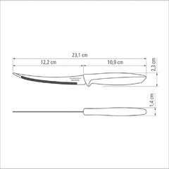 Faca Plenus para Tomate Inox 5 Cabo Preto - Tramontina na internet