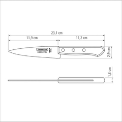 Faca Peixeira Carbono 5 Cabo Madeira - Tramontina na internet