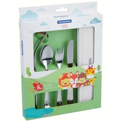 Talher Conjunto Infantil Inox 5 peças - Tramontina - Riscom - Comércio Online