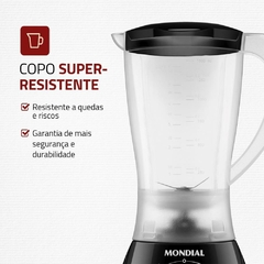 Liquidificador Easy Power 550w 220v 2 vel - Mondial - Riscom - Comércio Online