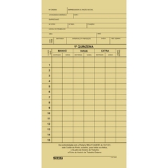 Cartão de Ponto Mensal Palha 86x180 mm 100un - SD Inovações