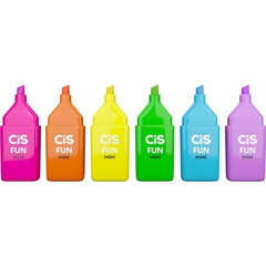 Caneta Marca Texto Cis Fun Mini Neon 6 Cores - Sertic na internet