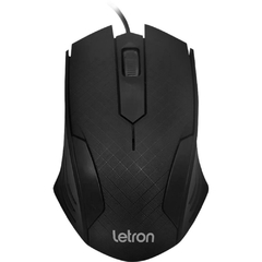 Mouse Optico Usb Letron 1200dpi Squares Preto - Leonora