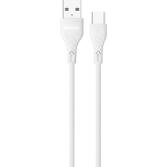 Cabo USB Letron Tipo C 2.4a 1 m Branco - Leonora