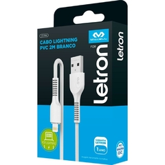 Cabo USB Letron Lightning 2.4a 2 m Branco - Leonora - comprar online