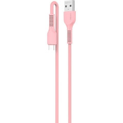 Cabo USB Letron Micro USB 2.4a 1 m Rosa - Leonora