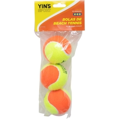 Bola de Beach Tennis Amarelo e Laranja com 3 Bolas - Yins na internet