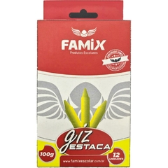 Giz de Cera Lápis Estaca Amarelo 100g 12un - Famix - comprar online