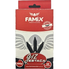 Giz de Cera Lápis Estaca Preto 100g 12unid - Famix - comprar online