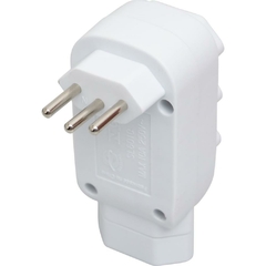 Adaptador para Tomada 4 Entradas Tripolar Branco - Yins na internet