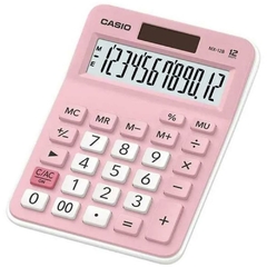 Calculadora de Mesa 12 Dígitos Solar e Bateria Rosa - Casio