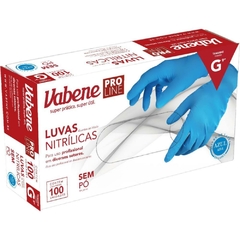 Luva Nitrílica G Azul 100 unid - Vabene