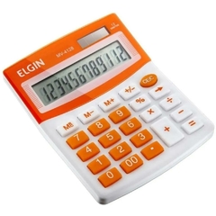 Calculadora de Mesa 12 Dígitos Bateria/Solar Laranja - Elgin