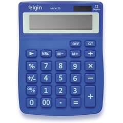 Calculadora de Mesa 12 Dígitos Solar/Bateria Azul - Elgin