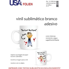 Vinil para Sublimação A4 Adesivo Branco 10 fls - Usa Folien