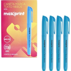 Caneta Marca Texto Needs Azul 12 unid - Maxprint na internet