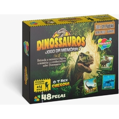 Jogo da Memória em Madeira Dinossauros 48 peças