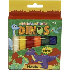 Massa para Modelar Criativa Dino 90 g com 6 Cores - comprar online