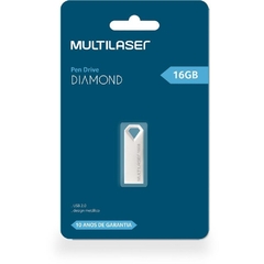 Pen Drive USB Diamond Metálico 16 GB - Multi - Riscom - Comércio Online