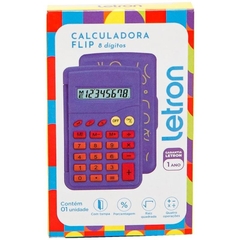 Calculadora de Bolso 8 Dígitos Lilás Flip c/Bateria Leonora - comprar online