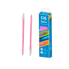 Caneta Esferográfica Cis Spiro 0,7mm Rosa 12un - Sertic - comprar online