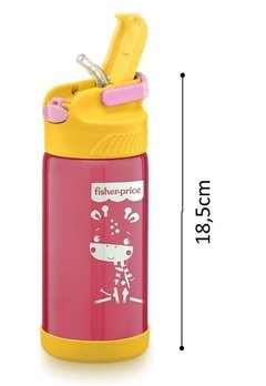 Copo de Treinamento Rosa Fisher Price Aço Inox Bubblegum - Riscom - Comércio Online