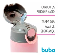 Garrafa Térmica Gummy 400 ml Fliptop Rosa - Buba na internet