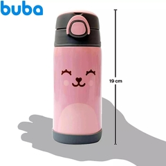 Garrafa Térmica Gummy 400 ml Fliptop Rosa - Buba - Riscom - Comércio Online