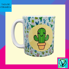 Taza Cerámica Cactus Abrazo - comprar online