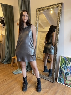 Vestido Foil Plata