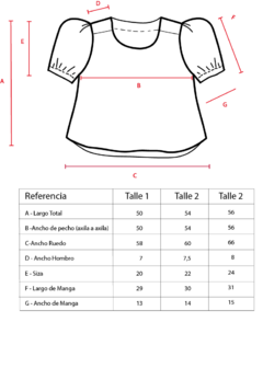 Blusa Manga Balloon - Estudio Cortés