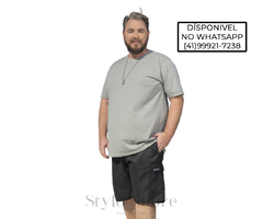 Bermuda Tactel Masculina Plus Size