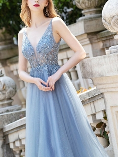 Vestido Odette Azul Pre-Order - tienda online
