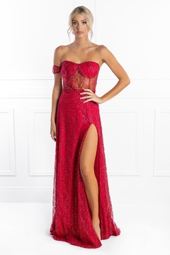 Vestido Leigh rojo - tienda online