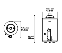 Termotanque COPPENS - Alta Recuperación TT-AR 23 - Conexión inferior - comprar online