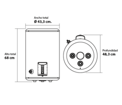 Termotanque COPPENS - Eco Bianco 65 - Eléctrico - comprar online