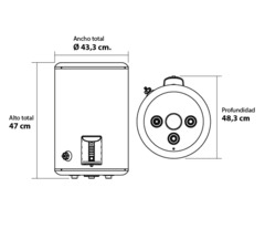 Termotanque COPPENS - ECO BIANCO 40 - Eléctrico - comprar online