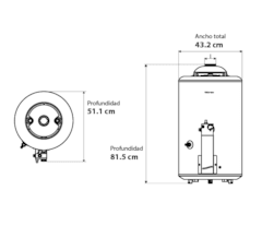 Termotanque COPPENS - Rec. Simultánea TT-50 - Conexión Superior - comprar online